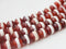 Red White Tibetan Agate Gemstone Beads, 8mm, Faceted